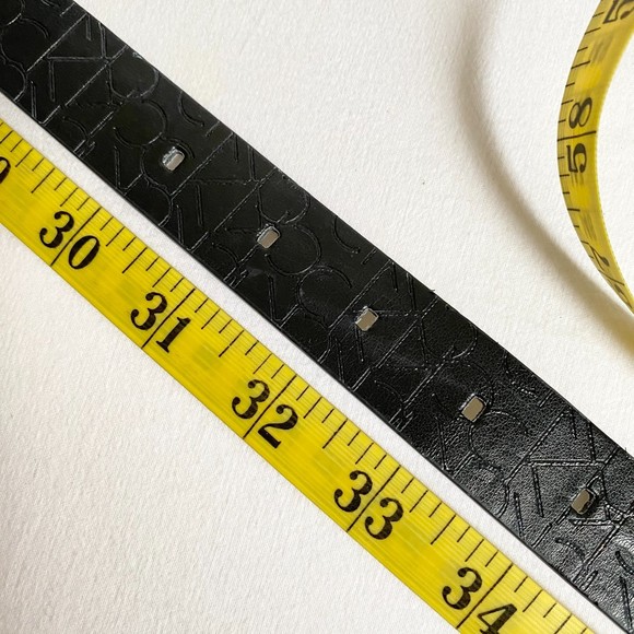 Calvin Klein Belt Reversable Fashion Black Logo Tooled White Brush Stroke Print - Picture 15 of 16